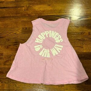 Spiritual gangster Happiness is the way cut off cropped tank in medium